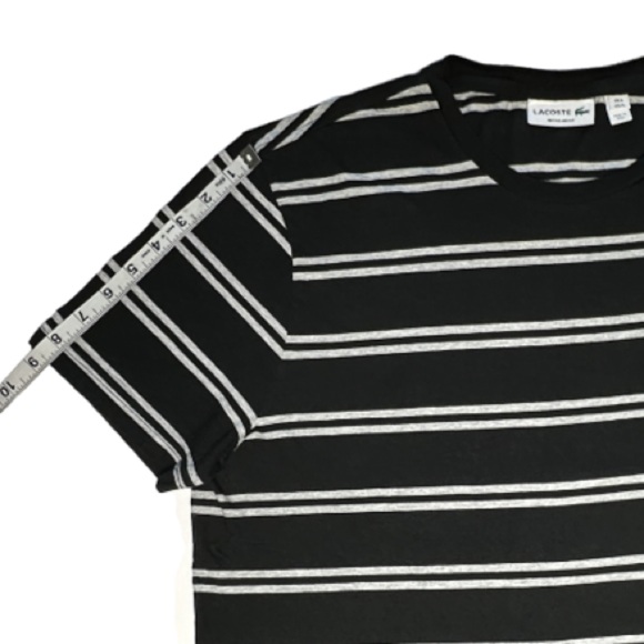 LACOSTE | Men’s Classic Fit Cotton Striped Crew Neck T- Shirt Top Size XL - Picture 9 of 13